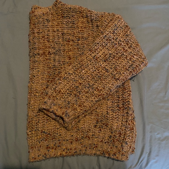 Brown Multicolored Loose Cozy Sweater - Picture 6 of 6